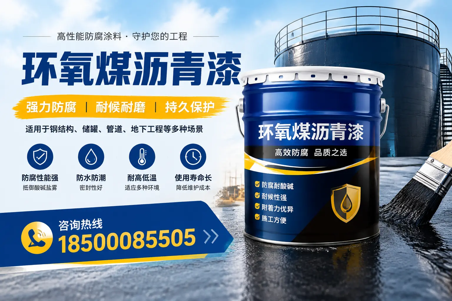 环氧煤沥青漆在工业中的应用,大安企业的选择
